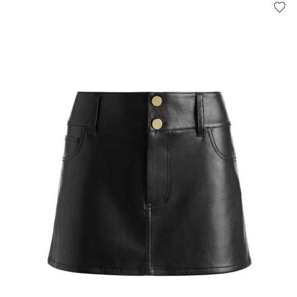 Alice + Olivia Laika Vegan Leather Mini Skirt - Picture 4 of 10
